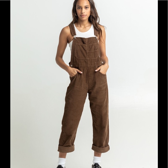 Free People Pants - Free People Womens We The Free Ziggy Cord Overalls Size L